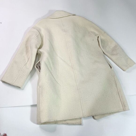 Theory Jacket Womens Medium EasyTown Coat Doubleface Wool Easter Lily Cashmere - Picture 7 of 11